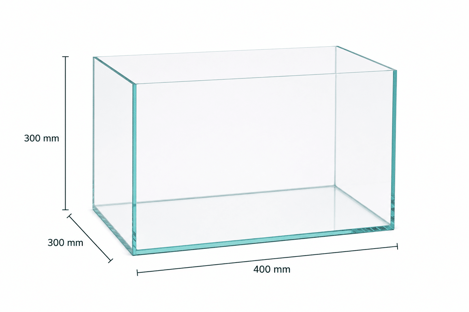 9.5 gallon ultra-clear rimless aquarium