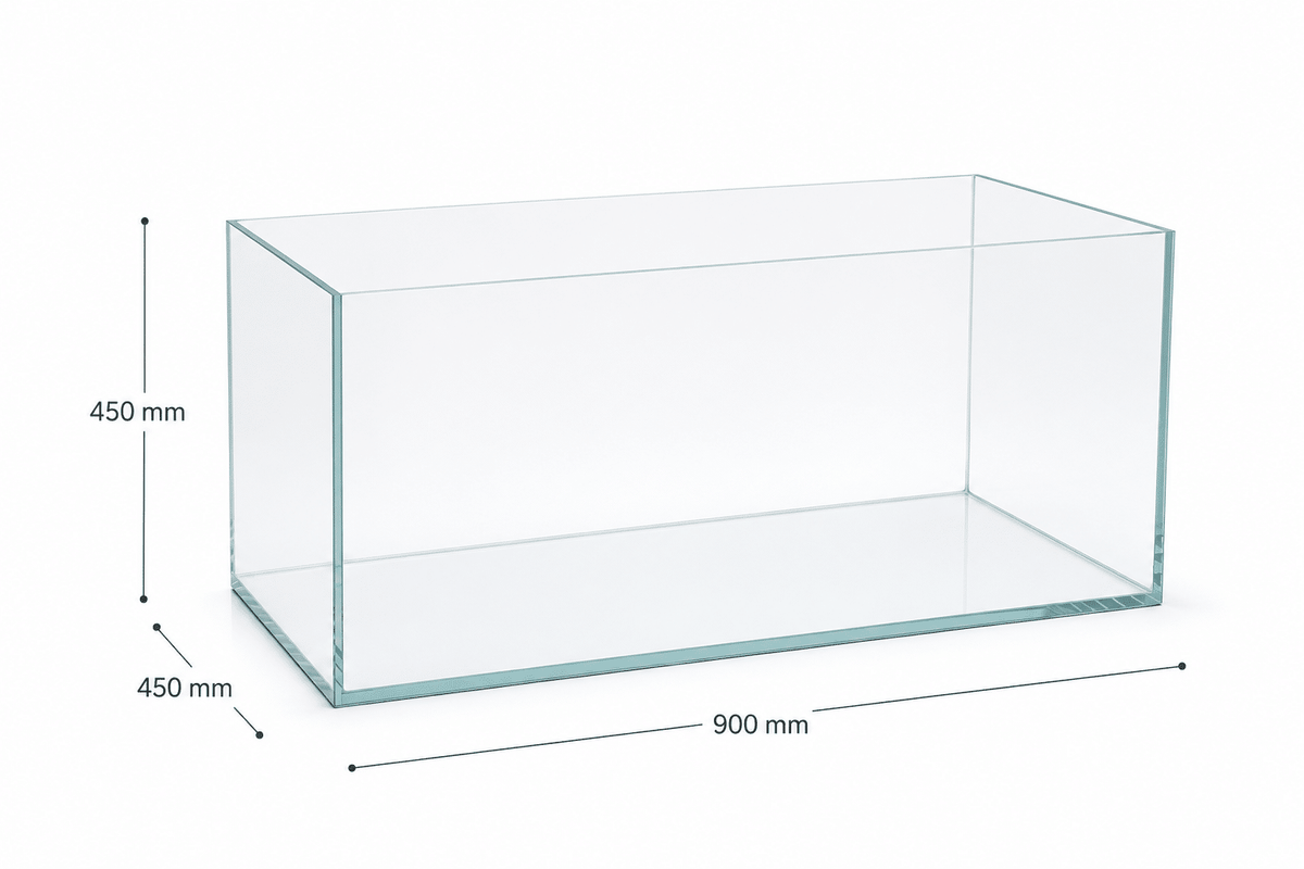 48 gallon ultra-clear rimless aquarium