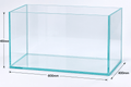 25 gallon 600x400x400 mm rimless ultra clear glass aquarium