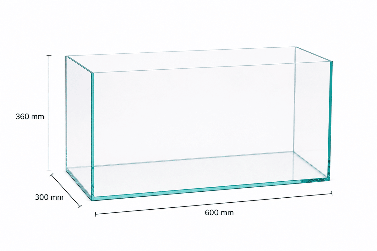 17 gallon ultra-clear rimless aquarium