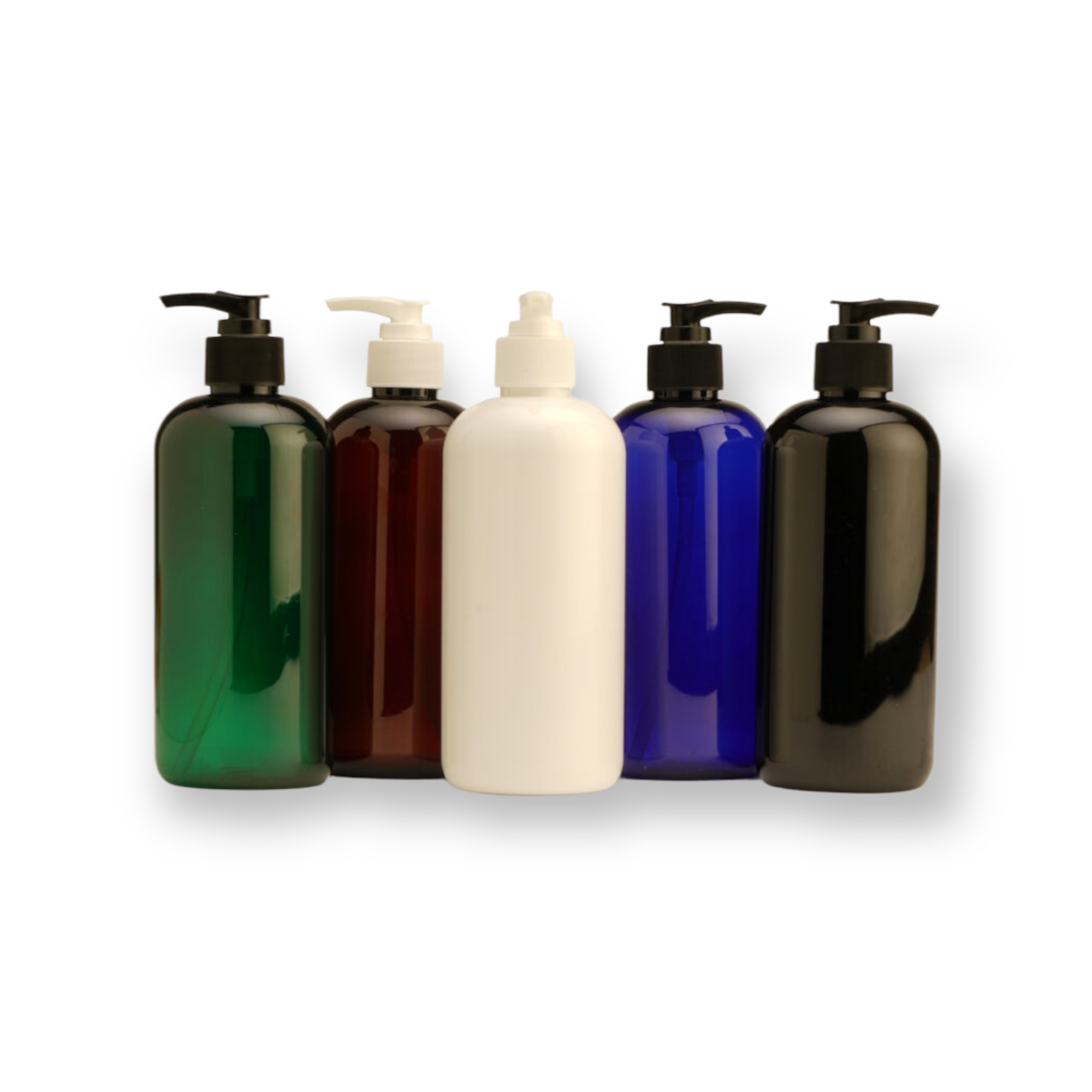 Blue 500 ml plastic dosing bottle with black 1 ml pump
