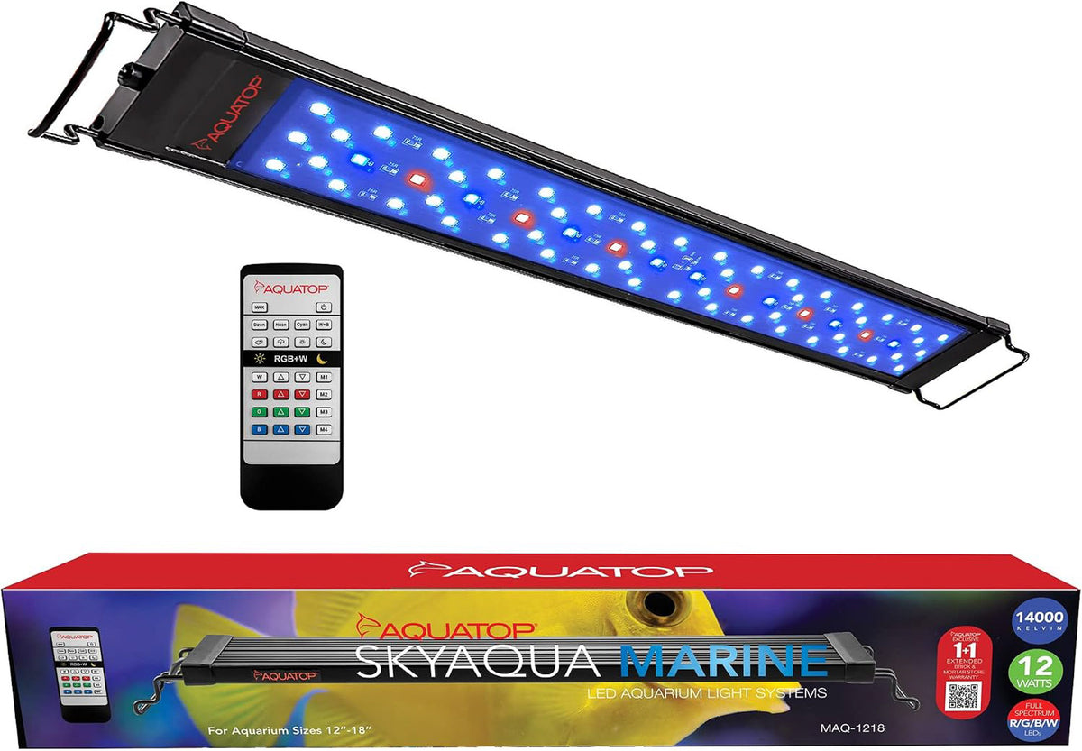 Luz LED para acuario AquaTop SkyAqua Marine con control remoto — 12–18″, 12 W