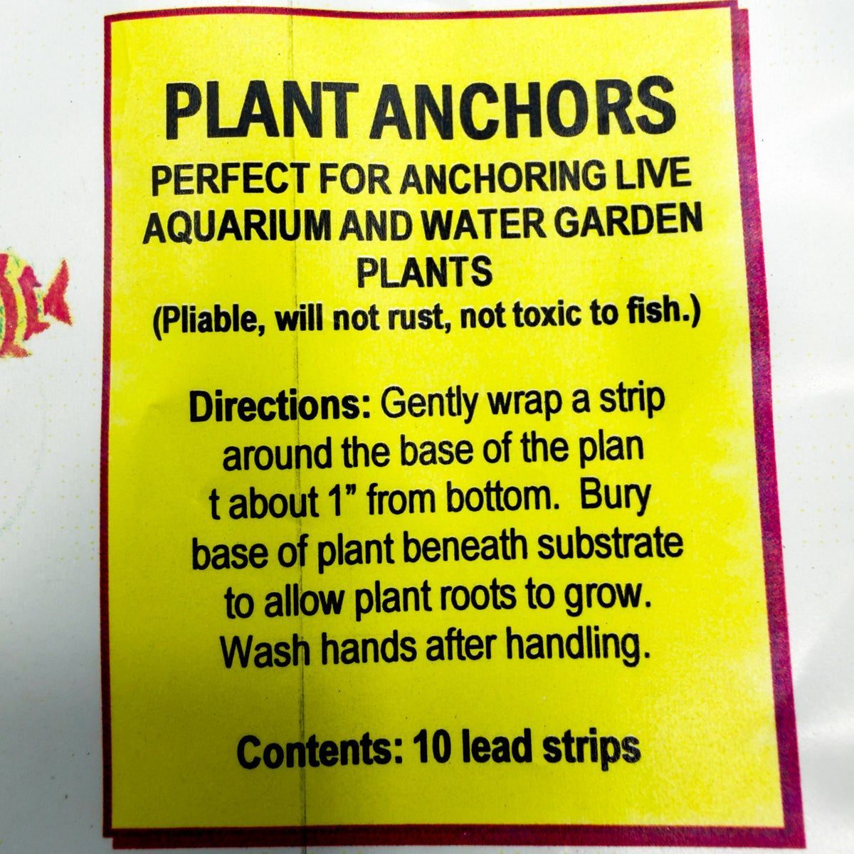 Aquarium Plant Weights — 10 Pack