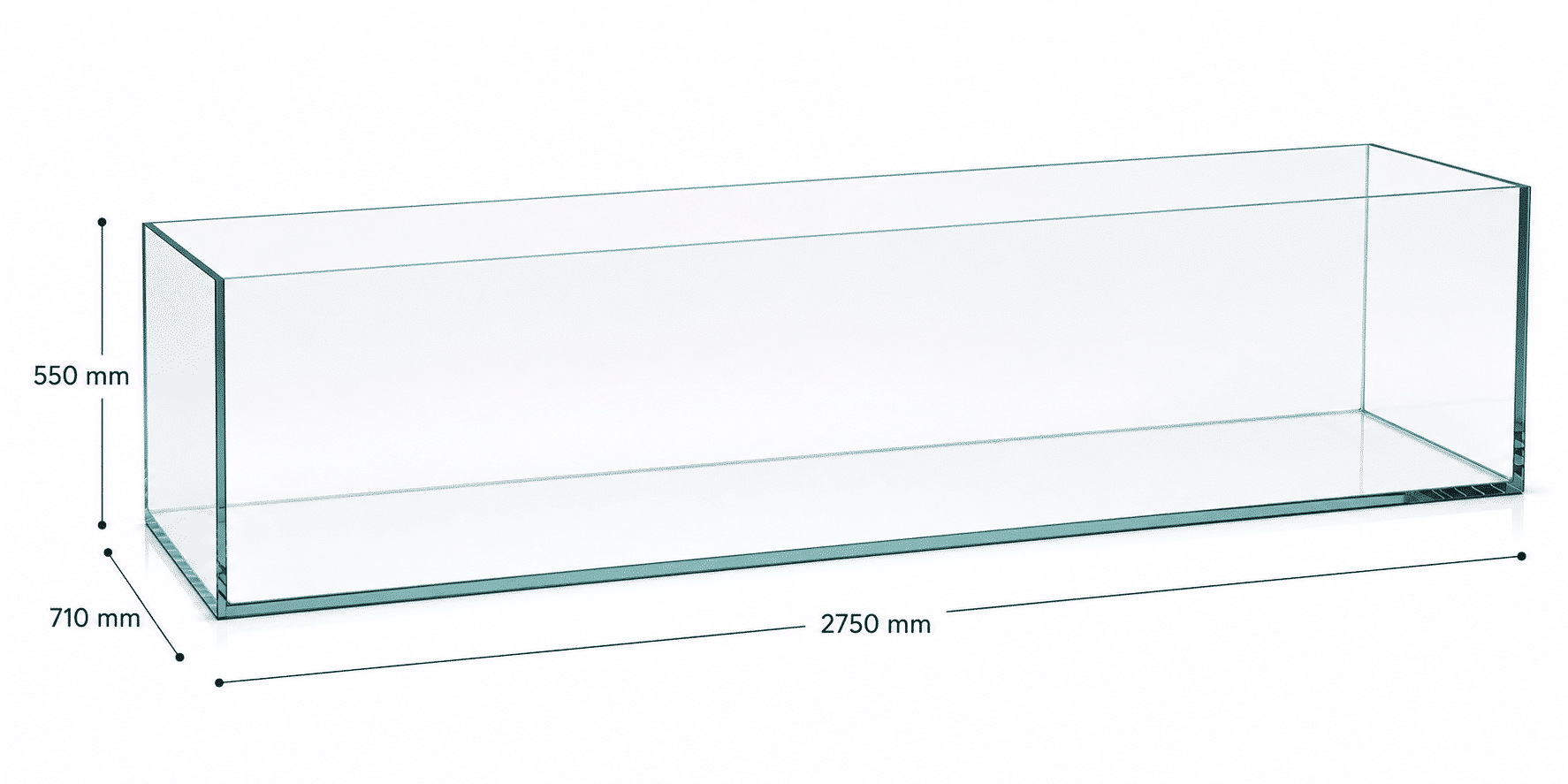 BZA Ultra Clear 275 Rimless Aquarium